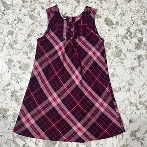 Wonder Kids plum purple sparkle plaid dress 4T